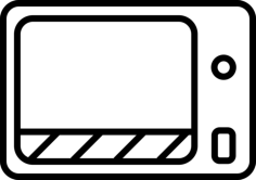 Microwave Outline Stencil Svg Vector, Free Vectors File